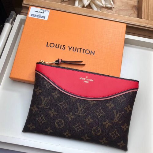 Louis Vuitton Monogram Canvas Pochette Tuileries M63903 Kabuki Red