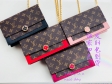 Louis Vuitton Monogram Canvas Flore Chain Wallet M67404 Fuchsia Lie De Vin