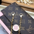 Louis Vuitton Monogram Canvas Flore Chain Wallet M67405 Magnolia Rose Ballerine Pink