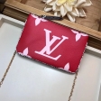 Louis Vuitton Giant Monogram Pochette Double Zip M67561 Red / Pink