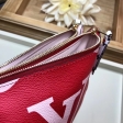 Louis Vuitton Giant Monogram Pochette Double Zip M67561 Red / Pink