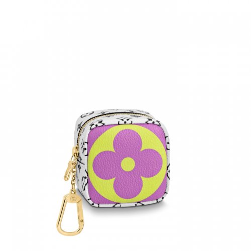 Louis Vuitton Giant Monogram Cube Coin Purse M67669 Pink / Lila