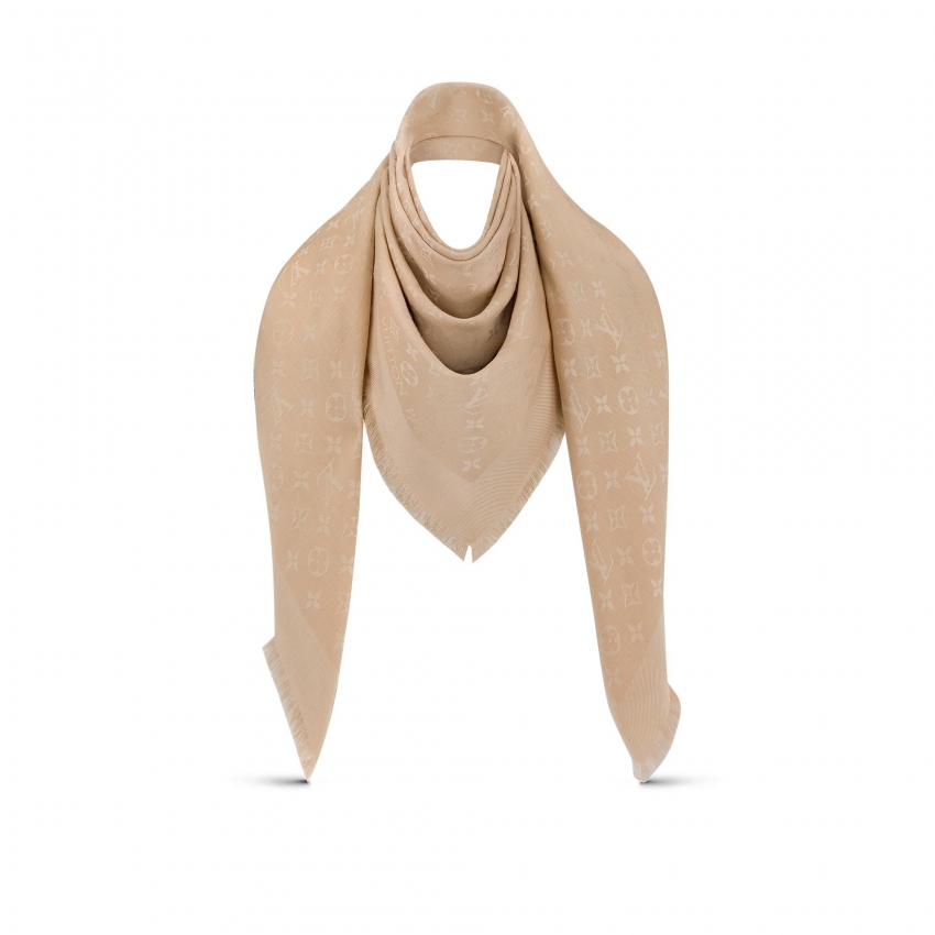 Louis Vuitton Monogram Blanket Shawl - Oversized Square Black Scarf M71360