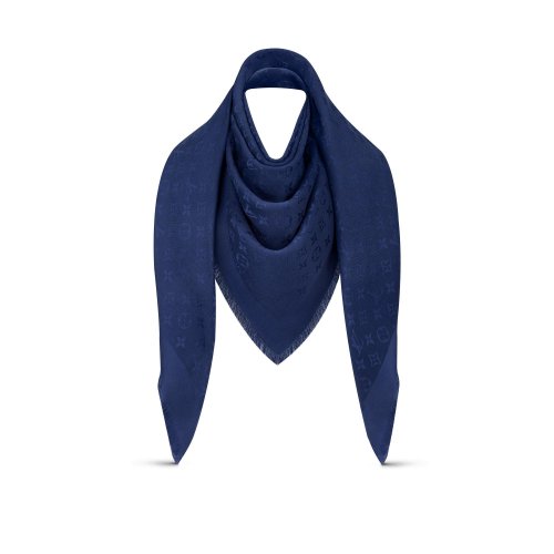 Louis Vuitton Monogram Blanket Shawl - Oversized Square Black Scarf M76631
