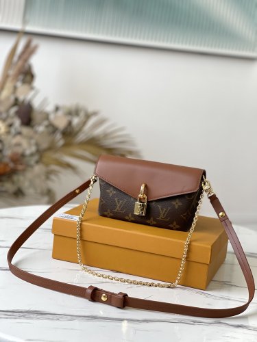 Louis Vuitton Padlock on Strap Handbag in Caramel - LVMonogram M80763