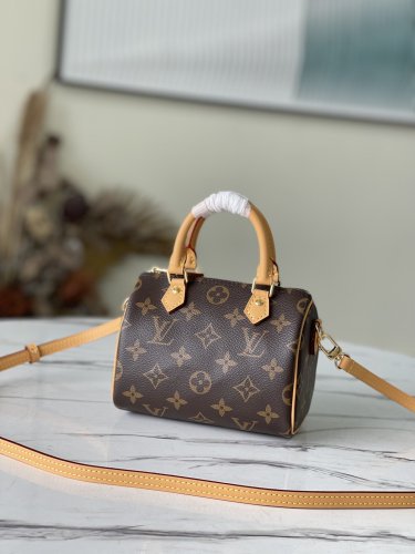 Louis Vuitton Nano Speedy Monogram in Caramel - Women - Small Leather Goods M81085