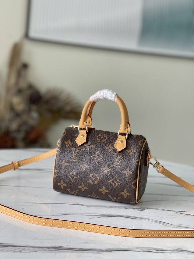 Louis Vuitton Nano Speedy Monogram in Caramel - Women - Small Leather Goods M81085