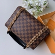 Louis Vuitton Damier Ebene Canvas Vavin PM Chain Bag N40113 Creme Beige