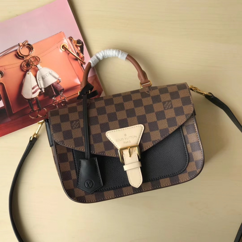 Louis Vuitton Damier Ebene Canvas Trendy Crossbody N40146 Noir