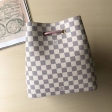 Louis Vuitton Damier Azur NéoNoé Bucket Bag Tote N40152 Eau de Rose Pink