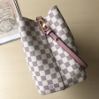 Louis Vuitton Damier Azur NéoNoé Bucket Bag Tote N40152 Eau de Rose Pink
