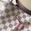 Louis Vuitton Damier Azur NéoNoé Bucket Bag Tote N40152 Eau de Rose Pink