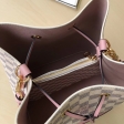 Louis Vuitton Damier Azur NéoNoé Bucket Bag Tote N40152 Eau de Rose Pink