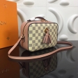 Louis Vuitton Damier Azur Canvas Saintonge Handbag N40155 Eau de Rose Pink