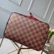 Louis Vuitton Damier Ebene Canvas NeoNoe MM Bucket Bag N40214 Cherry Berry