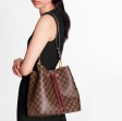 Louis Vuitton Damier Ebene Canvas NeoNoe MM Bucket Bag N40214 Cherry Berry