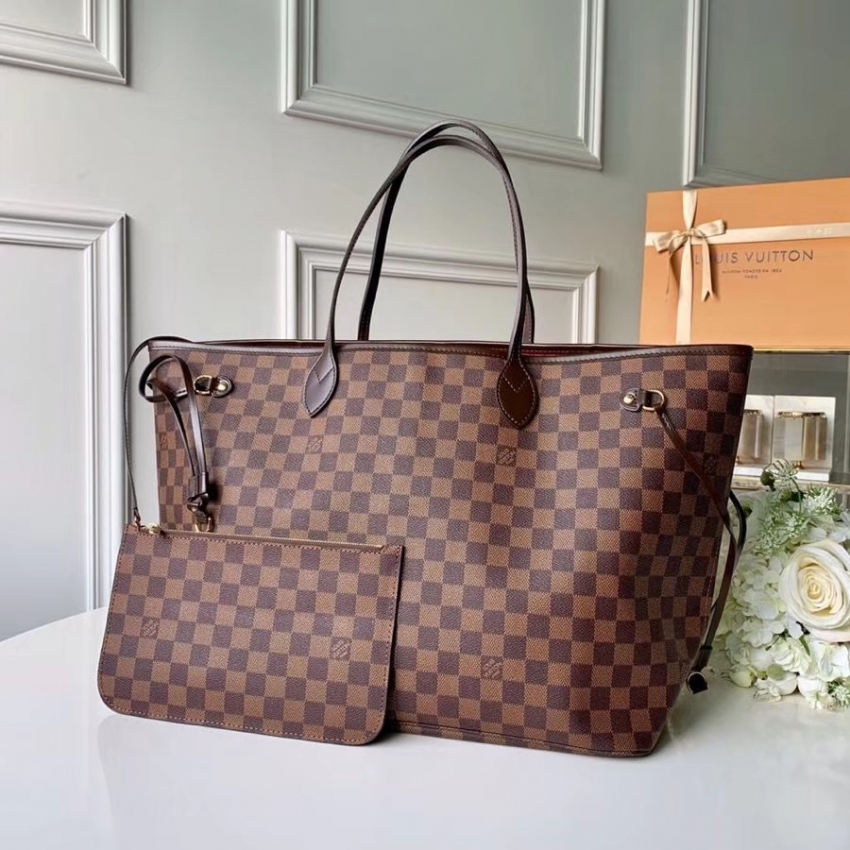 Louis Vuitton Damier Ebene Canvas Neverfull GM tote N41357
