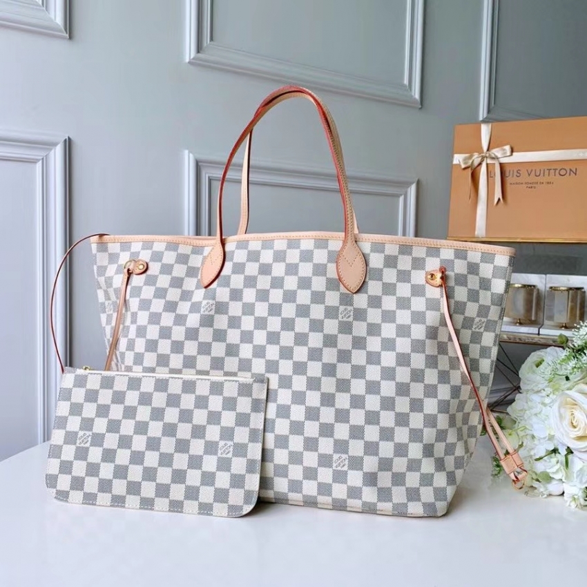 Louis Vuitton Damier Azur Canvas Neverfull GM tote N41360 Beige N51108