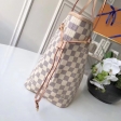 Louis Vuitton Damier Azur Canvas Neverfull MM Tote N41361 N51107 Beige