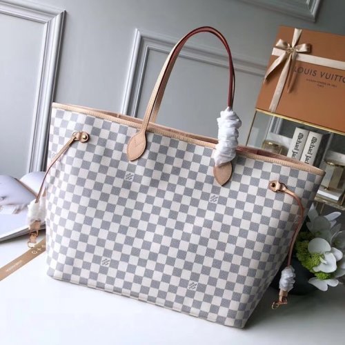 Louis Vuitton Damier Azur Canvas Neverfull GM tote N41604 Rose Ballerine Pink