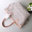 Louis Vuitton Damier Azur Canvas Neverfull MM Tote N41605 Rose Ballerine