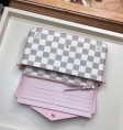 Louis Vuitton Damier Azur Canvas Pochette Felicie N60235 Eau de Rose Pink