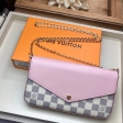 Louis Vuitton Damier Azur Canvas Pochette Felicie N60235 Eau de Rose Pink