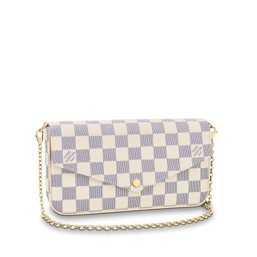 Louis Vuitton Félicie Pochette Damier Azur - Women - Small Leather Goods N63106 Louis Vuitton Félicie Pochette Damier Azur - Women - Small Leather Goods N63106