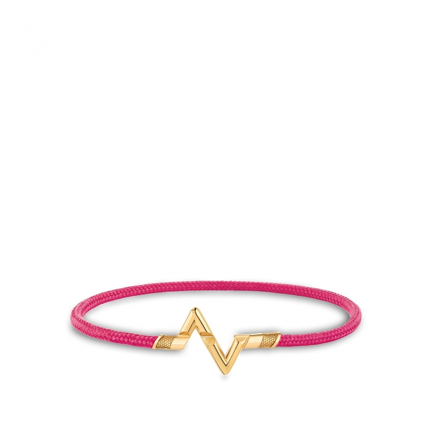 Louis Vuitton LV Volt Upside Down Play Small Bracelet, Yellow Gold - Women - Jewelry Q05358