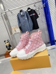 Louis Vuitton Lv Squad Sneaker Boot in Rose Clair Pink - Women Shoes 1A9S12