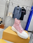 Louis Vuitton Lv Squad Sneaker Boot in Rose Clair Pink - Women Shoes 1A9S12