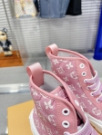 Louis Vuitton Lv Squad Sneaker Boot in Rose Clair Pink - Women Shoes 1A9S12