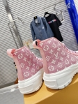 Louis Vuitton Lv Squad Sneaker Boot in Rose Clair Pink - Women Shoes 1A9S12