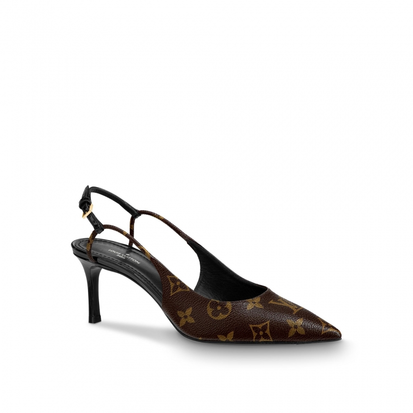 Louis Vuitton Cherie Slingback Pump in Black - Shoes 1A5BPP
