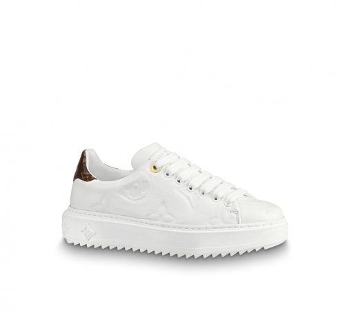 Louis Vuitton Embossed lambskin Time Out sneaker Shoes 1A5MUB White Louis Vuitton Embossed lambskin Time Out sneaker Shoes 1A5MUB White