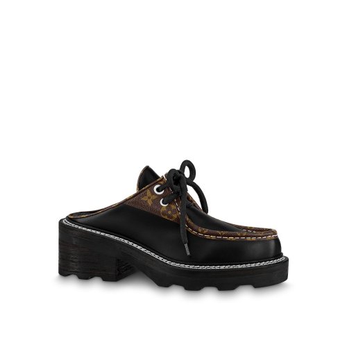 Louis Vuitton LV Beaubourg Open Back Derby in Black - Shoes 1A63YB