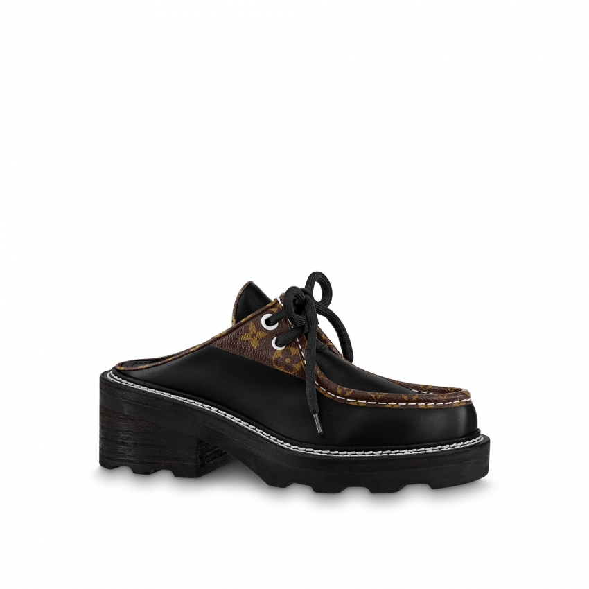 Louis Vuitton LV Beaubourg Open Back Derby in Black - Shoes 1A63YB