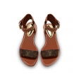 Louis Vuitton Wide Strap Gladiator - Passenger Flat Sandal, Brown 1A63ZZ Cognac