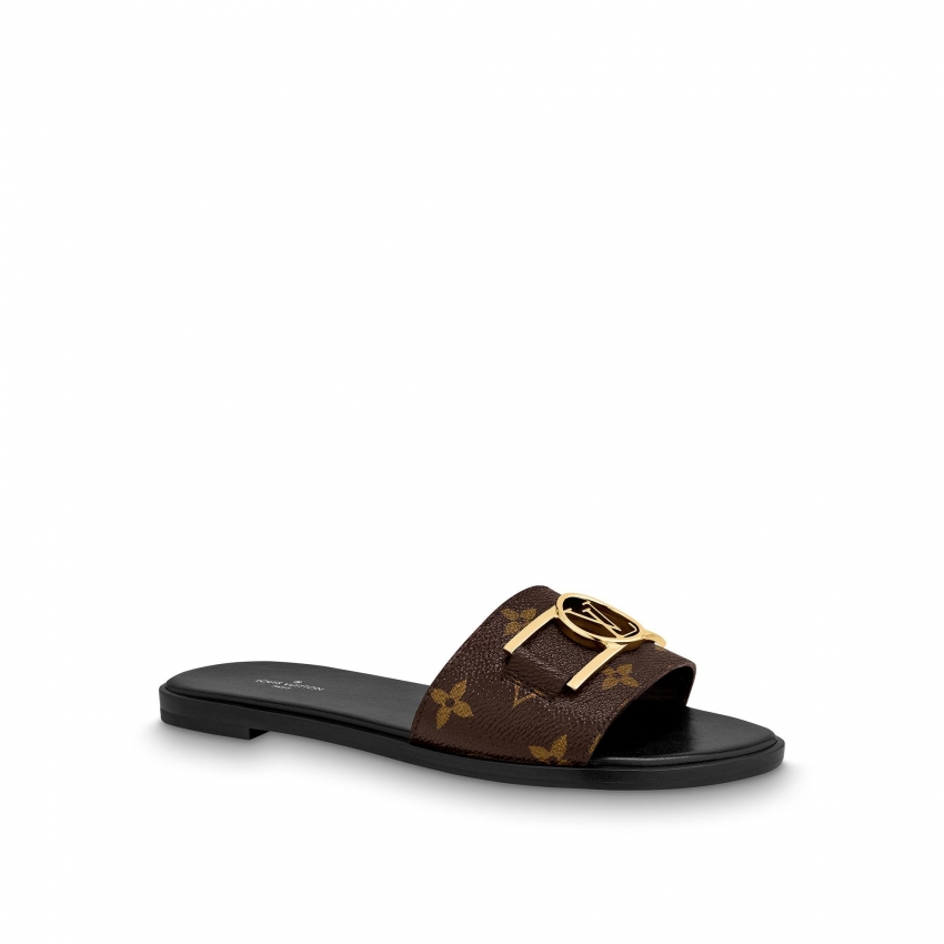 Louis Vuitton Lock it Flat Mule in Brown - Shoes 1A64MN