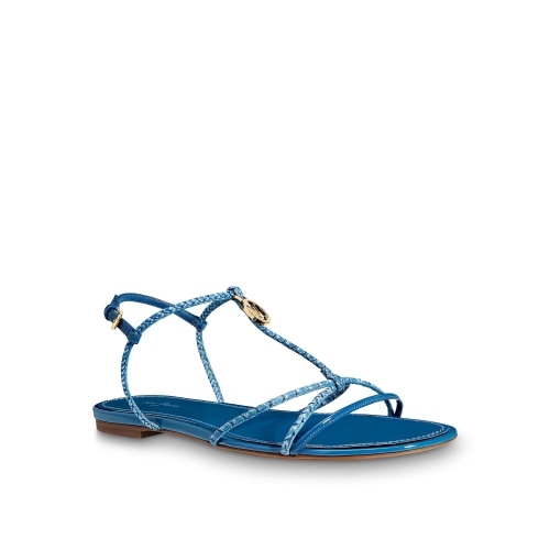Louis Vuitton Sunseeker Flat Sandal in Blue - Shoes 1A64SC