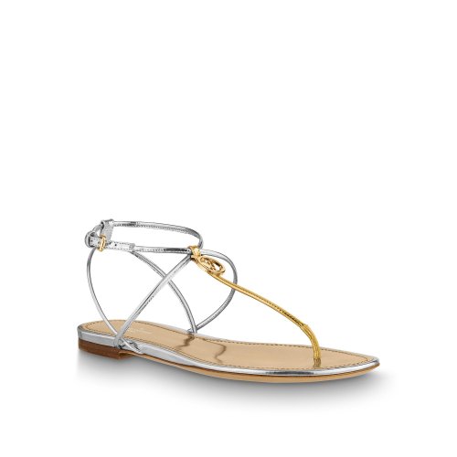 Louis Vuitton Sunseeker Flat Thong Sandal in Gold - Shoes 1A660X