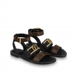 Louis Vuitton Academy Flat Sandal in Black - Shoes 1A6781