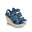 Louis Vuitton Starboard Wedge Sandal in Blue - Shoes 1A7RA1