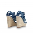 Louis Vuitton Starboard Wedge Sandal in Blue - Shoes 1A7RA1