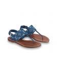 Louis Vuitton Starboard Flat Thong Sandal in Blue - Shoes 1A7RDP