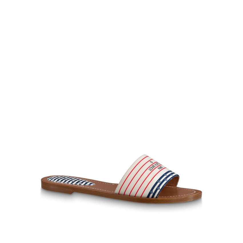 Louis Vuitton LV Escale Lock It Flat Mule in Blue - Shoes 1A7U32