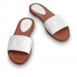 Louis Vuitton Lock It Flat Mule in White - Shoes 1A873O