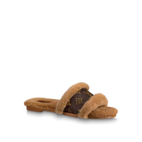 Louis Vuitton Lock It Flat Mule in Brown - Shoes 1A8770