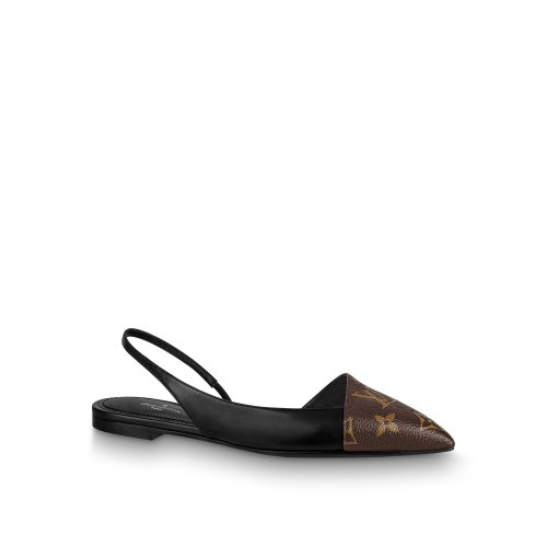 Louis Vuitton Cherie Flat Slingback Ballerina in Black - Shoes 1A87GR