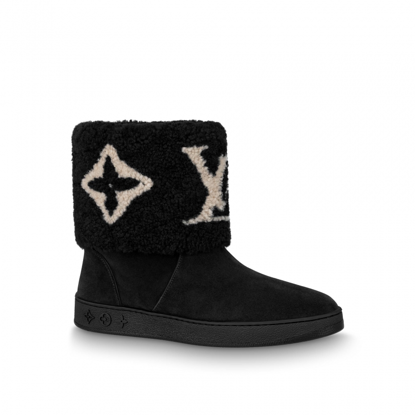 Louis Vuitton Snowdrop Flat Ankle Boot in Black - Shoes 1A8D0U